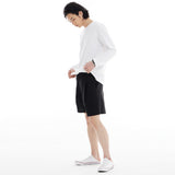 ワンタックワイドフィットショートパンツ/ONE TUCK WIDE FIT SHORT PANTS-BLACK