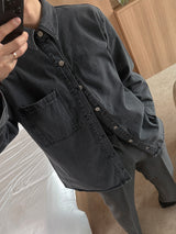 ASCLO Washing Black Denim Jacket