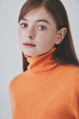 ホールガーメントカシミアタートルネックニット / Whole Garment Cashmere Turtleneck Knit [Orange]