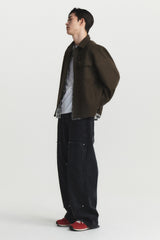 CLASSIC CROPPED SHIRT JACKET (khaki brown)