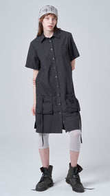 Pocket long shirt_charcoal (6698468311158)