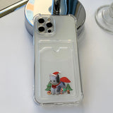 Santa COCO - White Christmas Some cat Card Storage Phone Case