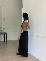 【ユニセックス/2サイズ】ディープ カーゴロングワイドトレーニングパンツ