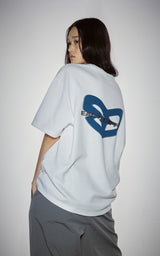BLUR HEART T-SHIRTS_WHITE