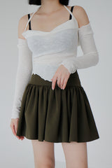 クリスオフショルダーTシャツ / Chris Off Shoulder T-shirt (4color)