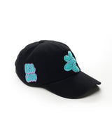 GRAFFITI FLOWER PIGMENT BIOWAHED BALL CAP PINK / BLACK