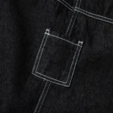 スティッチポイントデニムロングスカート / STITCH POINT DENIM LONG SKIRT - BLACK