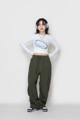 ウェーブクロップロングスリーブTシャツ