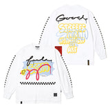 ボムオーバーサイズロングスリーブTシャツ/22 BOMB OVERSIZED LONG SLEEVES T-SHIRTS WHITE / BLACK