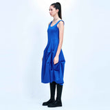 ピンタックジャージードレス/DOZI - Pintuck Jersey Dress _ Blue