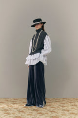 Knit vest blouse