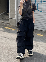 ウィンドハイネックシャーリング半袖ジャンパー / Wind high neck shirring short-sleeved jumper