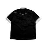 ロゴエンブロイダーパイプウェスタンシャツ/[UNISEX] Logo Embroidered Piped Western Shirt (Black)