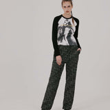 ツイードカーゴパンツ/TWEED CARGO PANTS, BLACK