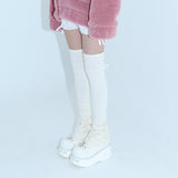 1 1 lace up leg warmer - IVORY