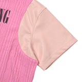 レザースリーブケーブルニットセーター/[UNISEX] Leather-Sleeve Cable-Knit Sweater (Pink)