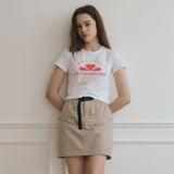 ラブクローバークロップTシャツ/Love Clover crop t-shirt [2 Color]