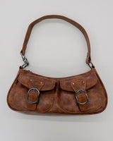 Nait Vintage Washed Leather Pocket Cross Shoulder Bag
