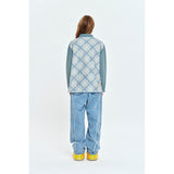 COLORING CHECK PATTERN SWEATSHIRT [MINT]