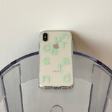 understand lettering jelly case green