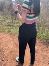 Pop stripe knit T 