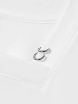 カーブネックロゴ半袖Tシャツ / Curved Neck Logo Short Sleeve T-shirt T75 White