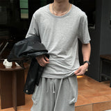 [BASIC ITEM] Eco u neck half t-shirts(5color)
