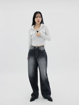 ファイズブラックブルーワイドパンツ / no.522 Faiz Black Blue Wide Pants