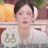 ダイヤモンドアンドゴールドリングピアス
