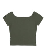 [NF] ROSE BEDS OFF SHOULDER (KHAKI)_F23QB223