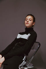 Lace 7 Track Top Black