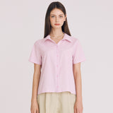シアサッカーストライプシャツ / SEERSUCKER STRIPE SHIRT (PINK)