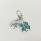 odd-eye cat & clover keyring set (6657255866486)