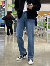 ボウセミワイドデニムパンツ/LMN Bow Semi-Wide Denim Pants (4 colors)