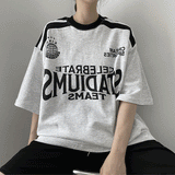 デウムカラーラインボキシー半袖Tシャツ / Deum Color Line Boxy Short Sleeve Tee