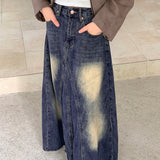Prua Washing Denim Long Skirt