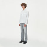 TWO POCKET HIDDEN BUTTONS SHIRTS_IVORY (6612825964662)