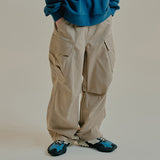 WIDE COTTON CARGO PANTS