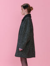 DONA SINGLE HALF TWEED COAT_BLACK (6612507492470)