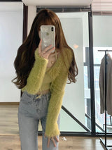 Green Cardigan Top Set (6686020272246)