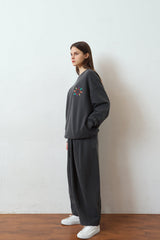 SOLAR PIGMENT BALLOON SWEAT PANTS (Charcoal) / ソーラーピグメントバルーンスウェットパンツ