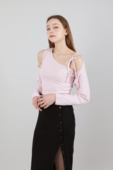 セット リボンノースリーブ&ボレロ / SET Ribbon Sleeveless Bolero Pink