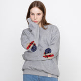 エルボースター＆ストライプスマイルハートスウェットシャツ/Elbow Stars and Stripes Smile Heart Sweatshirt
