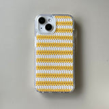 STRIPE HARD JELL CASE - YELLOW