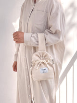 Ribbed fabric New string mini bag
