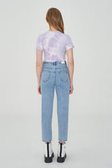 ストレートフィットチェリー刺繍デニムパンツ/ STRAIGHT FIT CHERRY EMBROIDERY DENIM PANTS [6851]