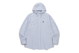 スライドスリットフーディシャツ / SIDE SLIT HOODIE SHIRT_SKY BLUE