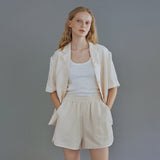 マーガレット リネン ハーフジャケット / Margaret linen half jacket