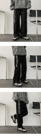 Roll key ring lettering banding pants