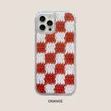 CHECKERBOARD HARD JELL CASE_ORANGE